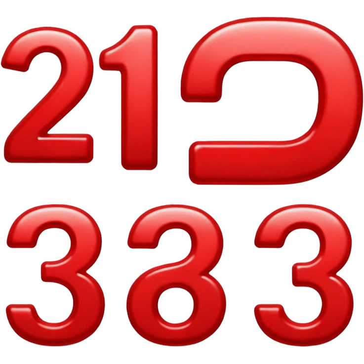 red numbers "2023" emoji