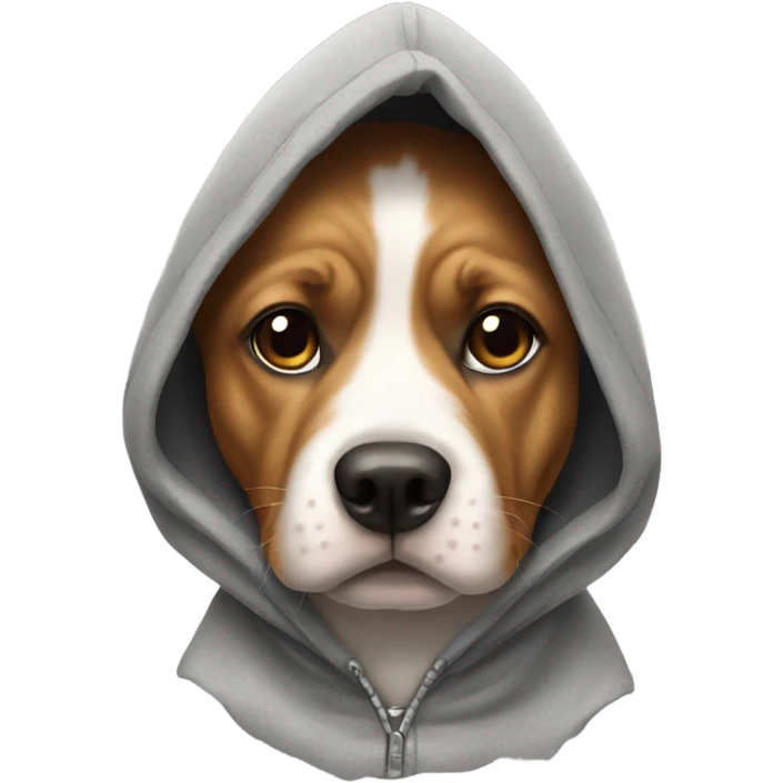 Dog with a hoodie emoji