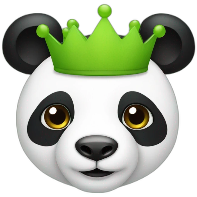 Panda with frog crown  emoji