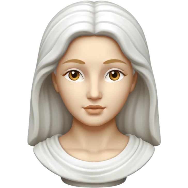 Marble style statue of woman face  emoji