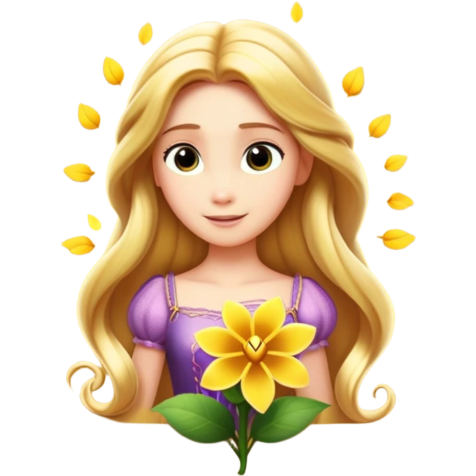rapunzel flower from the movies emoji