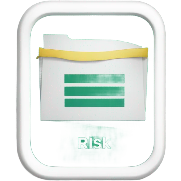 A message or text that says report a risk  emoji