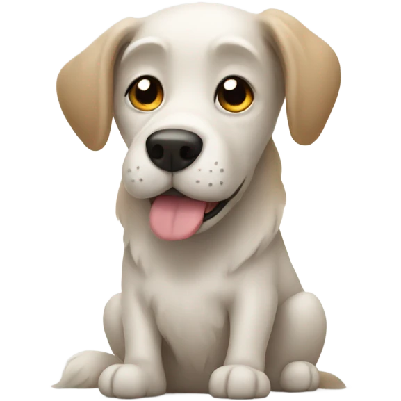Dog sitting emoji