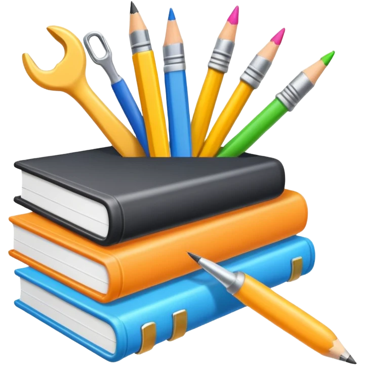 aesthetic school tools emoji