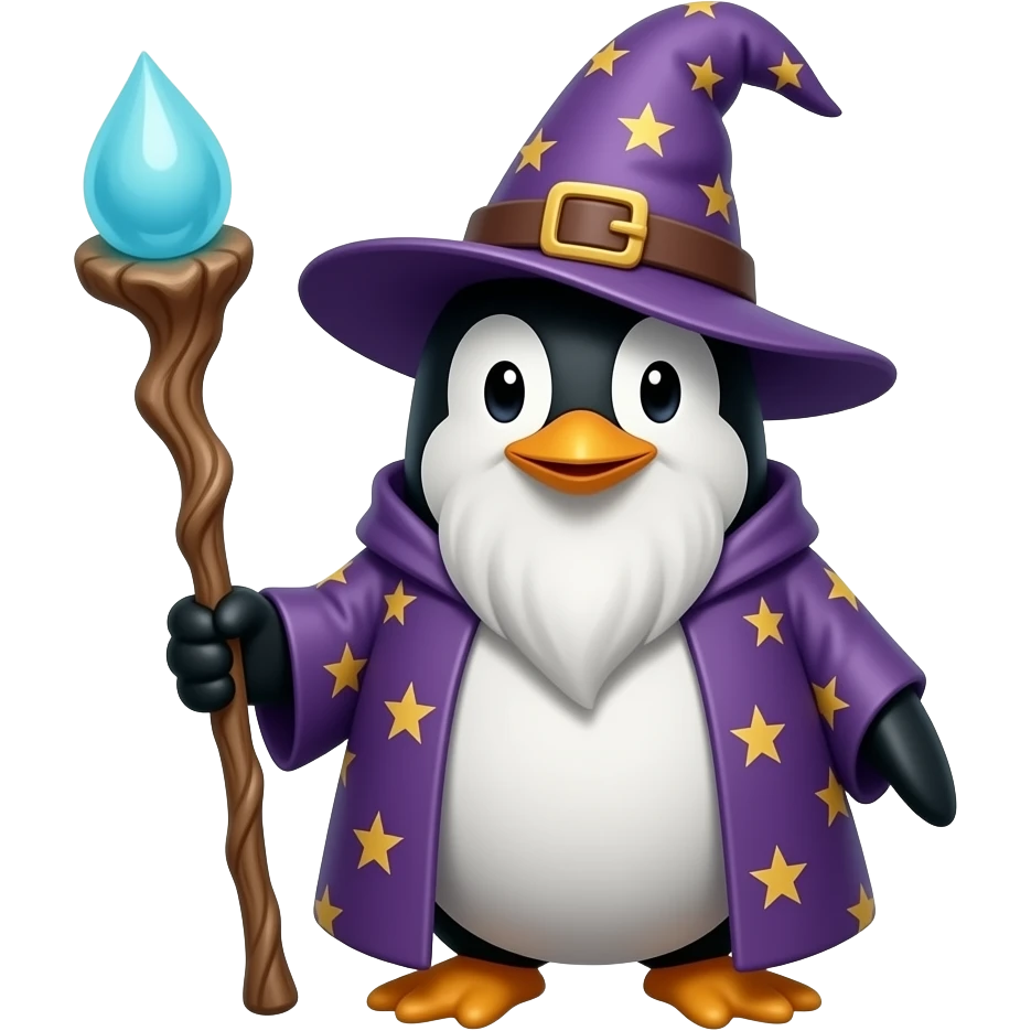 Penguin Wizard emoji