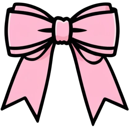pink bow ribbon emoji