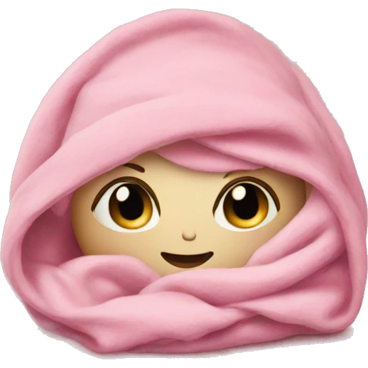 A pink cozy blanket emoji