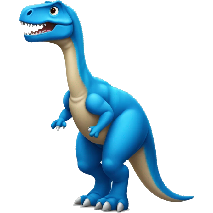 dinosaurio de color azul emoji