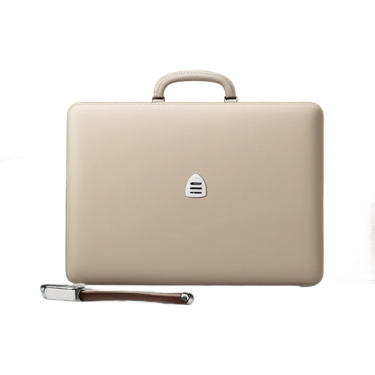 laptop and briefcase next to it emoji