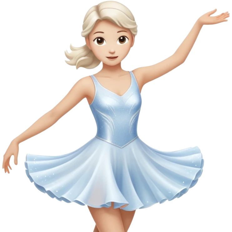 Ice skater twirling emoji