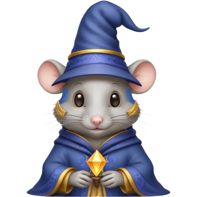 Mouse with wizard hat emoji
