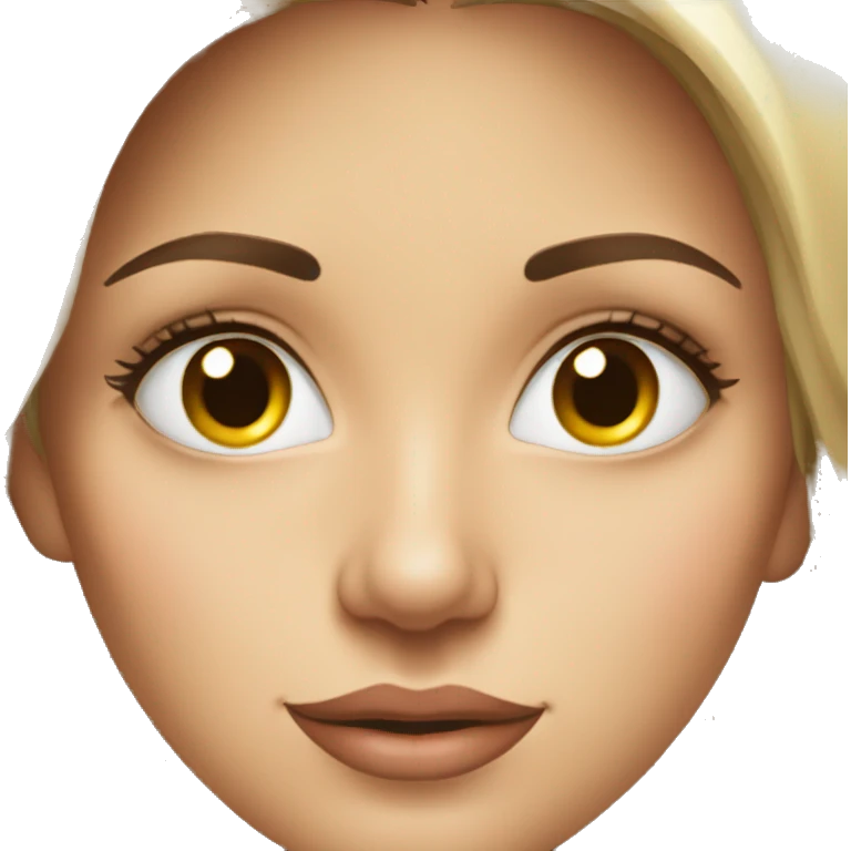 beautifu woman face, european face emoji