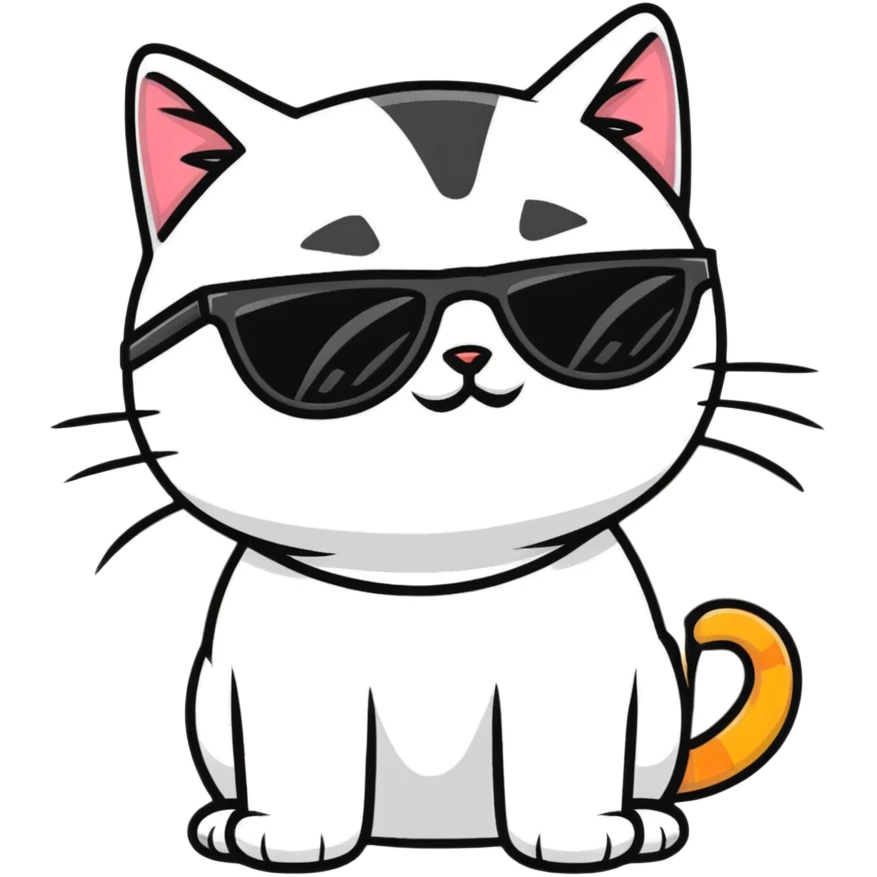 Cat with sunglasses emoji
