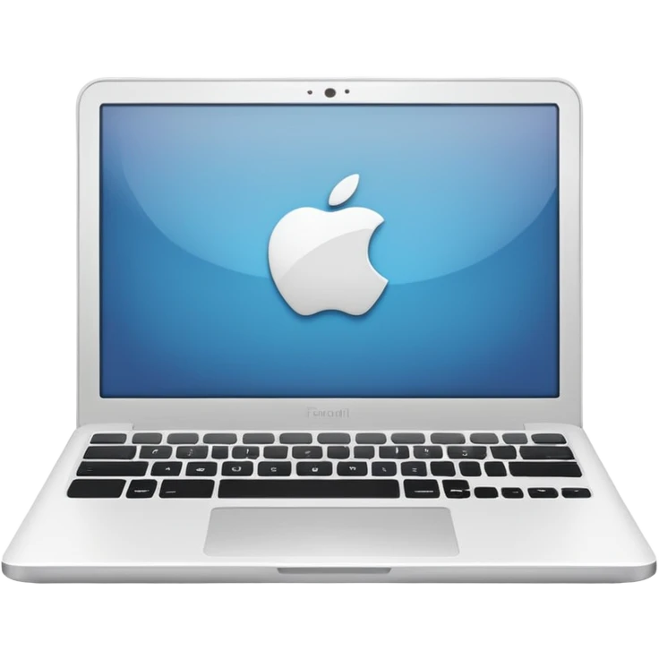a white laptop on a black background emoji