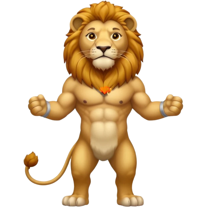 in lion family, only Father, full body. emoji