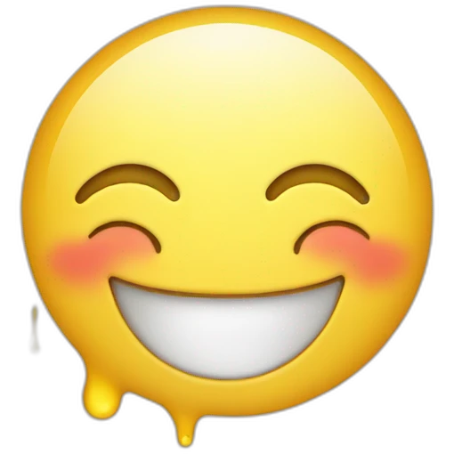 Color drop smile emoji
