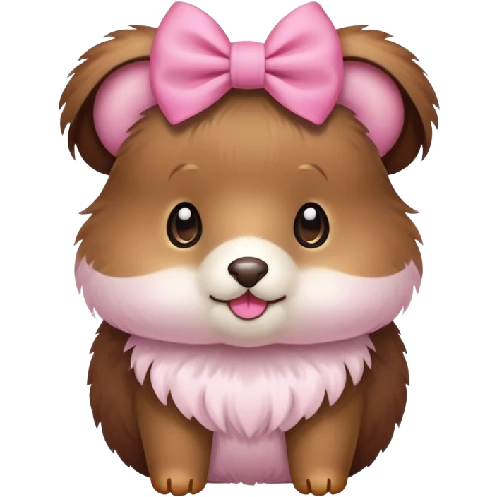 cuy con moñito rosa emoji