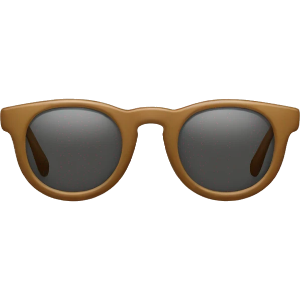 Tan eyeglasses  emoji