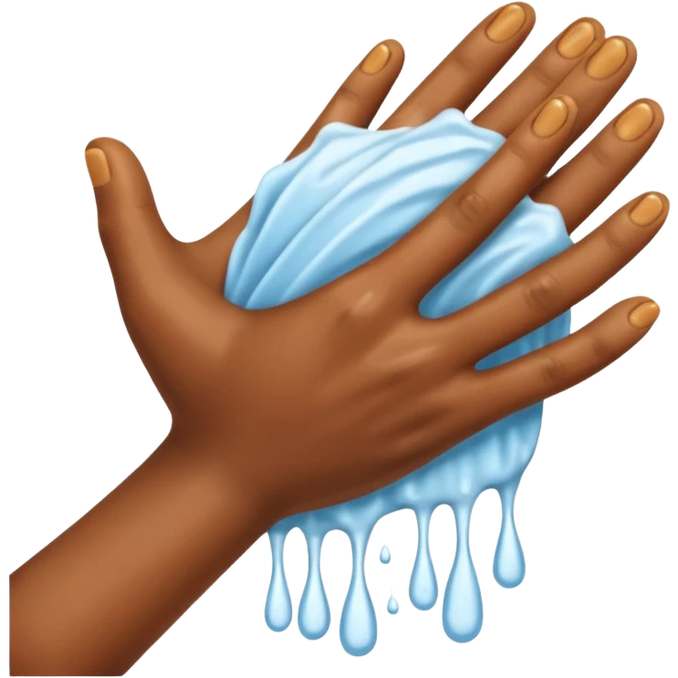just show hands cleaning with soap emoji