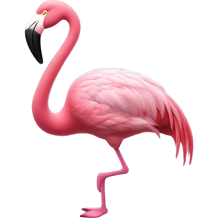A pink flamingo with tap-dancing shoes  emoji