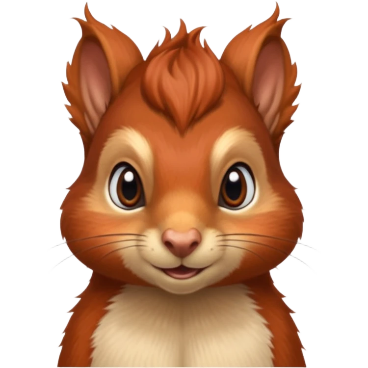 emoji  Realistic red Mama squirrel emoji