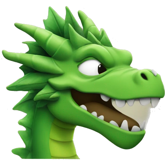 A dragón smoking weed  emoji