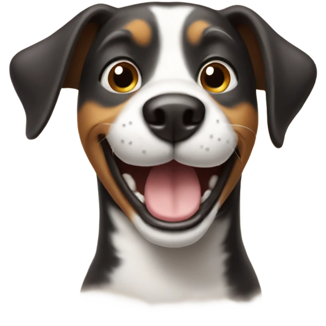 A happy dog emoji