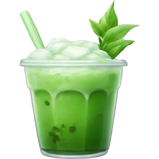 Iced matcha emoji