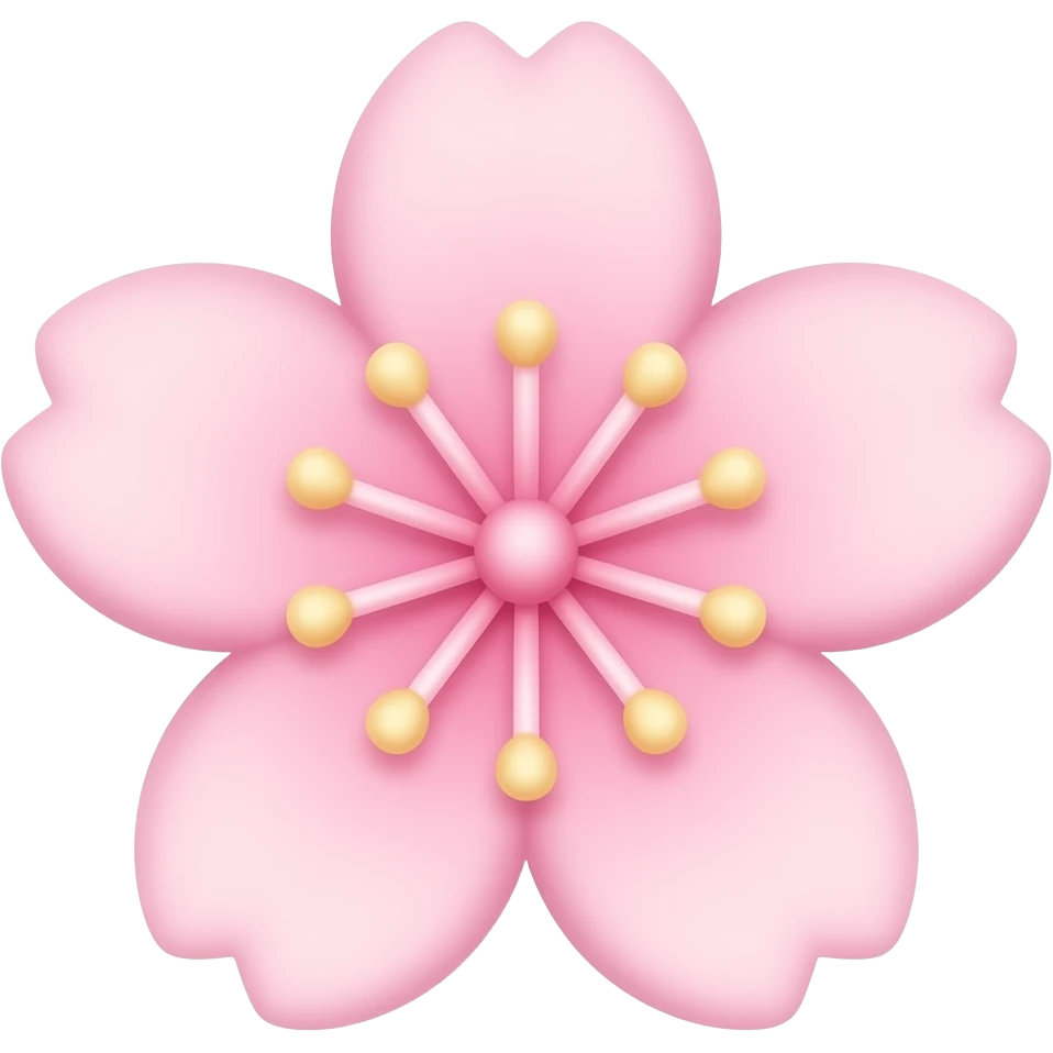 Pastel Sakura pink aesthetic deco emoji