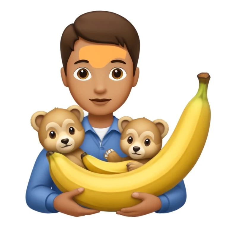 Cub cul avec une banane  emoji