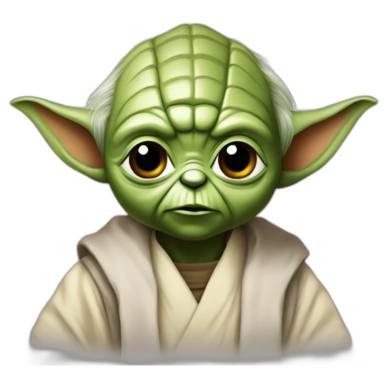 Yoda with bred emoji