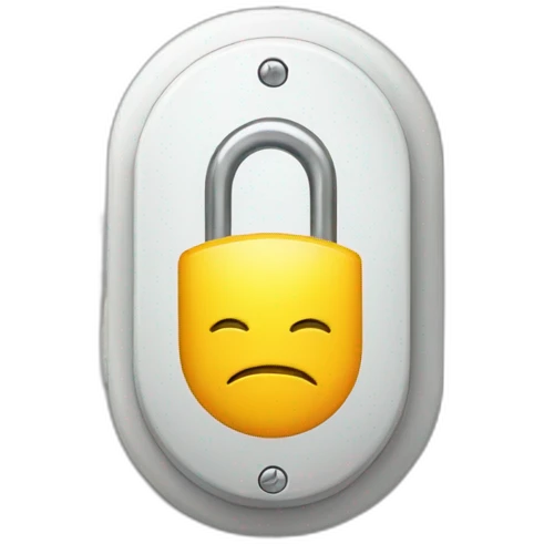 Electric lock on door emoji