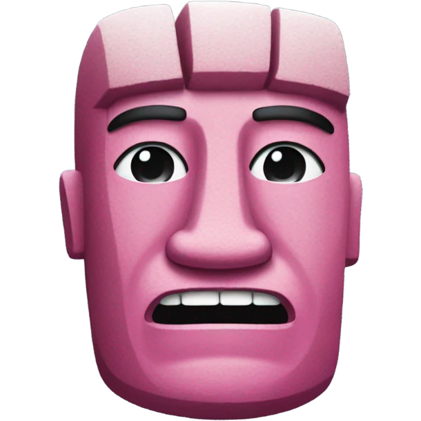 Pink Moai as The rock emoji