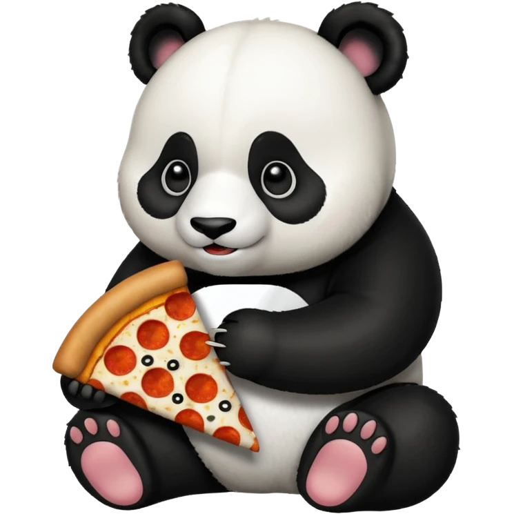 Panda eating pizza emoji