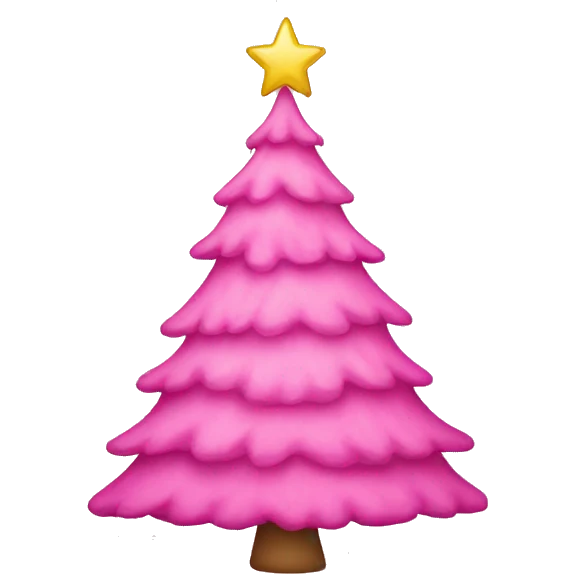 Pink Christmas tree emoji