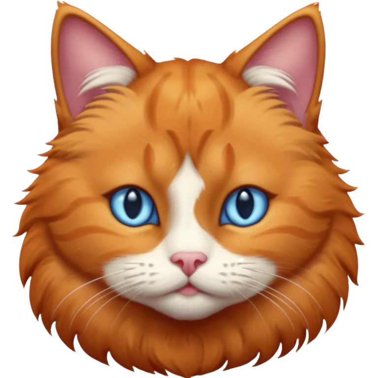 a ginger cat with blue eyes emoji