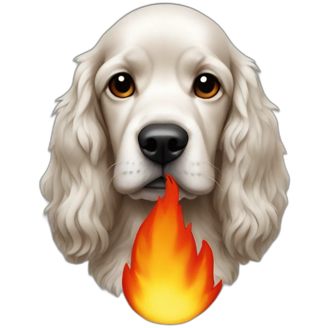 cocker fire black with a chicken emoji