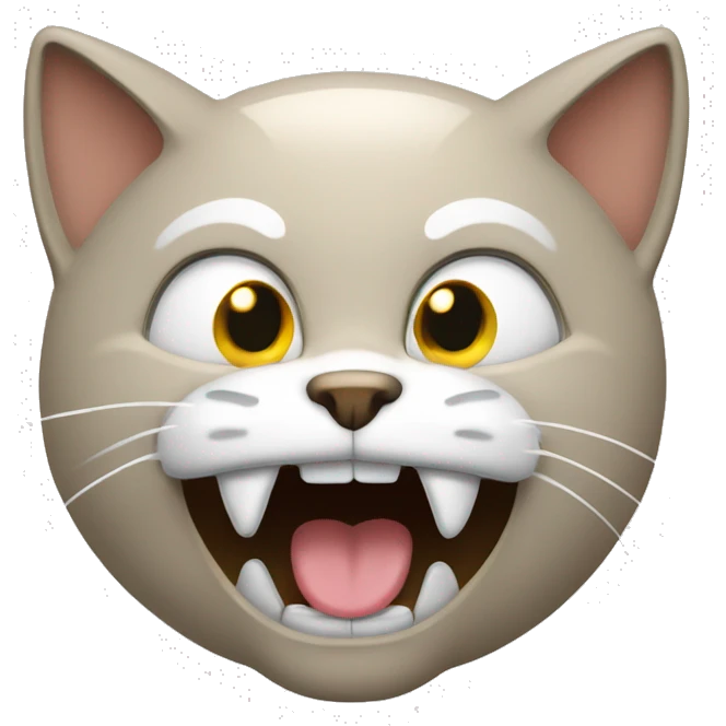 un chat méchant emoji