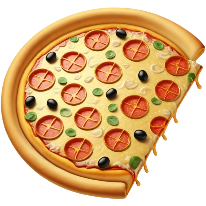 Gold pizza emoji