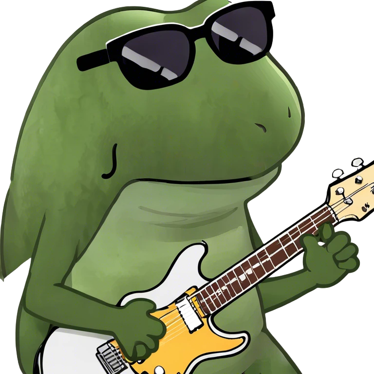 playing the electric guitar emoji