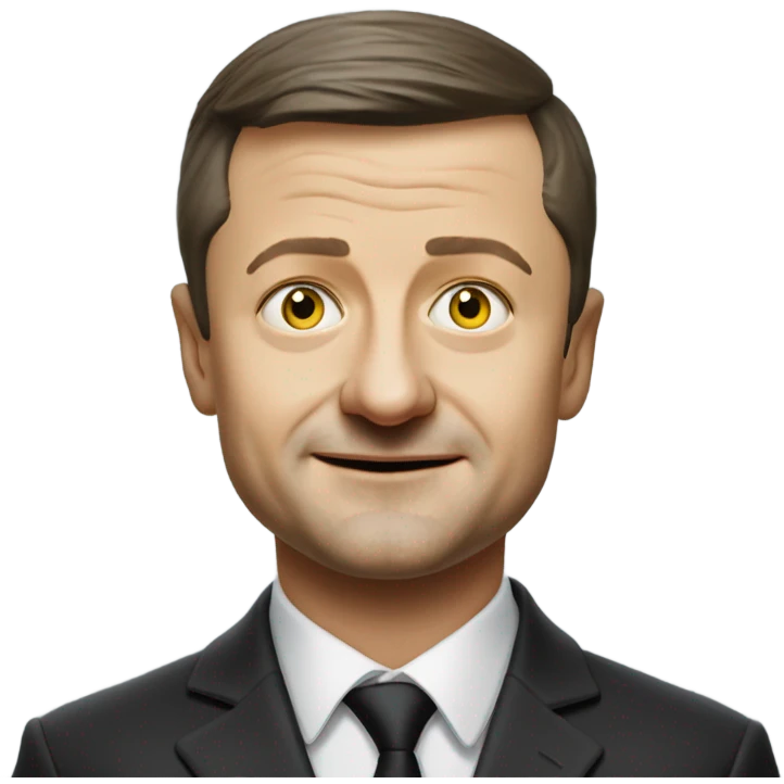 Ukranian Vladimir Zelensky super realistic emoji
