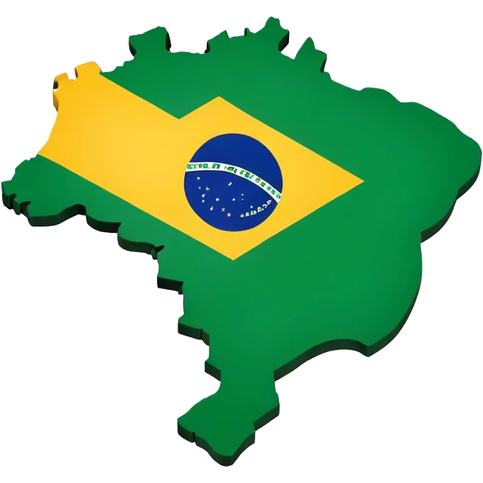 Brazil’s map with his flag emoji