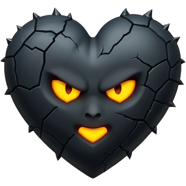 evil black heart emoji