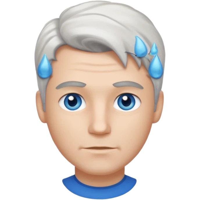 white man salt and pepper hair emoji