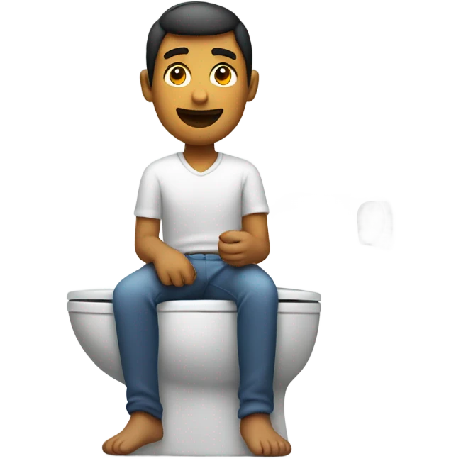 Man inside the toilet emoji