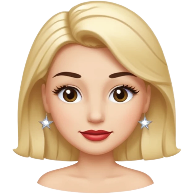 A face with one raised brow, a smirk, and a wink. Long fake lashes, gloss that glows.  Maybe a tilted head pose with a hand-on-hip silhouette or a tiny sparkle accent to emphasize confidence. emoji