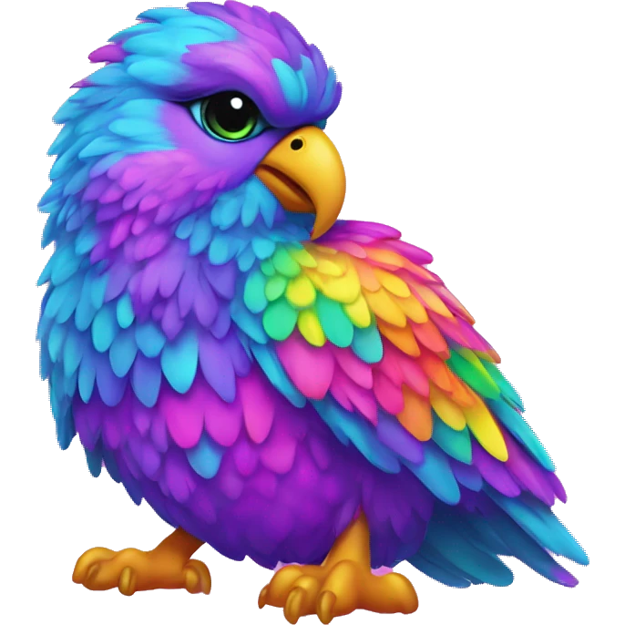 lisa frank bird emoji