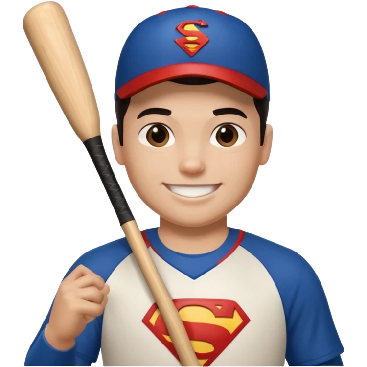 Baseball super man emoji