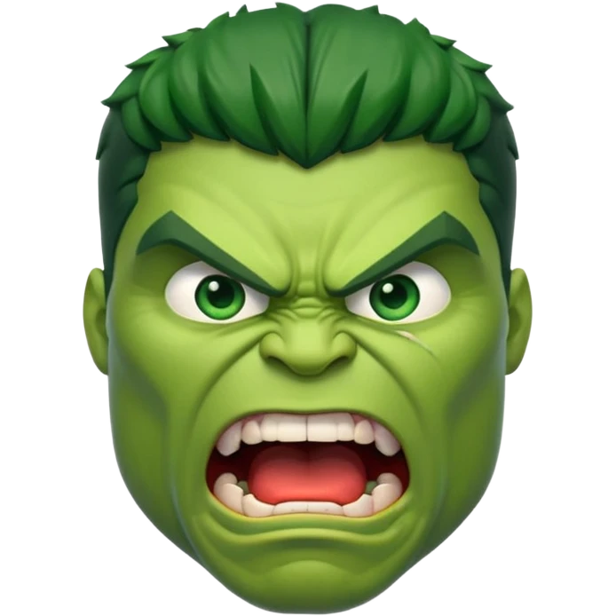 Hulk  angry  character face only front face different emoji