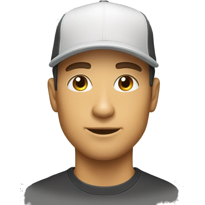 Gorra atrás hombre  emoji
